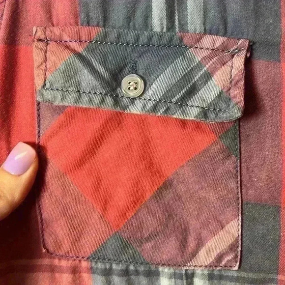 Dizzy Lizzy Long Sleeve Plaid 100% Cotton Button Down Top Size Small - Picture 3 of 7